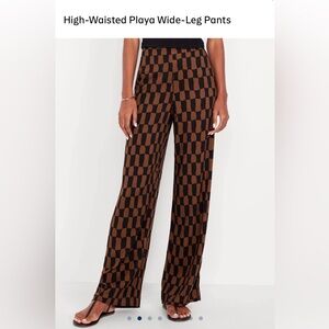 Old Navy Stylish Black and Brown Checkered Women's Pants